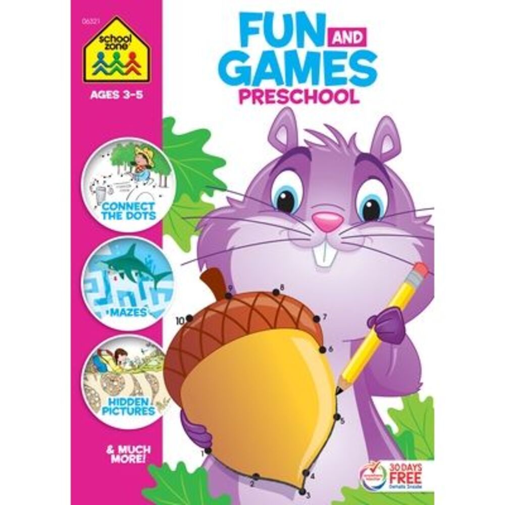 School Zone Fun and Games Preschool Activity Workbook -- School Zone